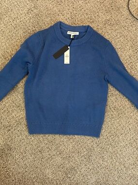 Banana Republic Periwinkle Cotton-Silk Blend Crewneck Sweater